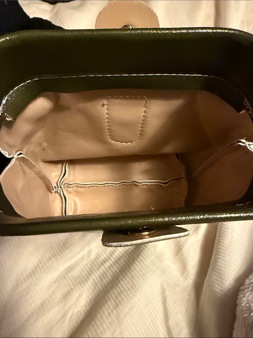 Classic Olive Green Frame Top Women's Handbag
